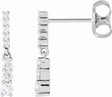 14K White Gold 1/4 CTW Natural Diamond Dangle Earrings