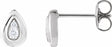 14K White Gold .07 CTW Natural Diamond Earrings