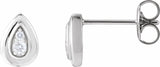 14K White Gold .07 CTW Natural Diamond Earrings