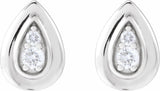 14K White Gold .07 CTW Natural Diamond Earrings