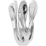14K White Gold .07 CTW Natural Diamond Freeform Ring