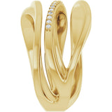 14K Yellow .07 CTW Natural Diamond Freeform Ring