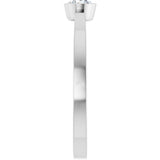 14K White 1/5 CT Natural Diamond Ring