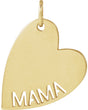 14K Yellow Mama Heart Pendant