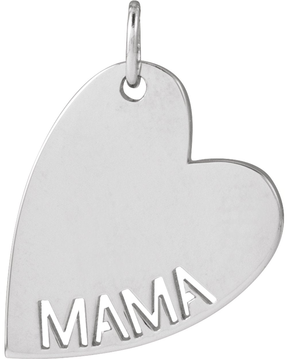 Sterling Silver Mama Heart Pendant