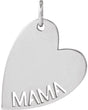 Sterling Silver Mama Heart Pendant