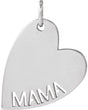 Sterling Silver Mama Heart Pendant