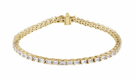 14K Yellow 5 CTW Lab-Grown Diamond Line 7" Bracelet