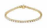 14K Yellow Gold 5 CTW Lab-Grown Diamond Line 7" Bracelet