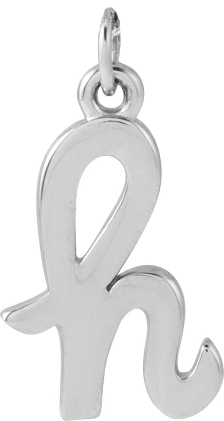 Sterling Silver Petite Initial H Pendant