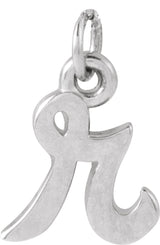 Sterling Silver Petite Initial R Pendant