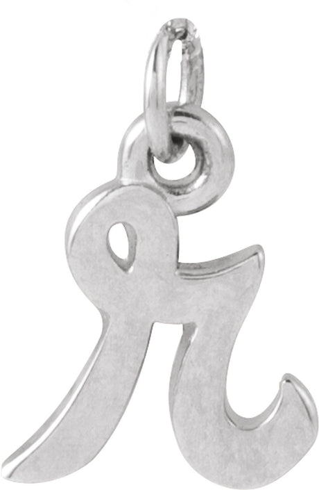 Sterling Silver Petite Initial R Pendant