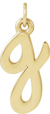 14K Yellow Petite Initial G Pendant