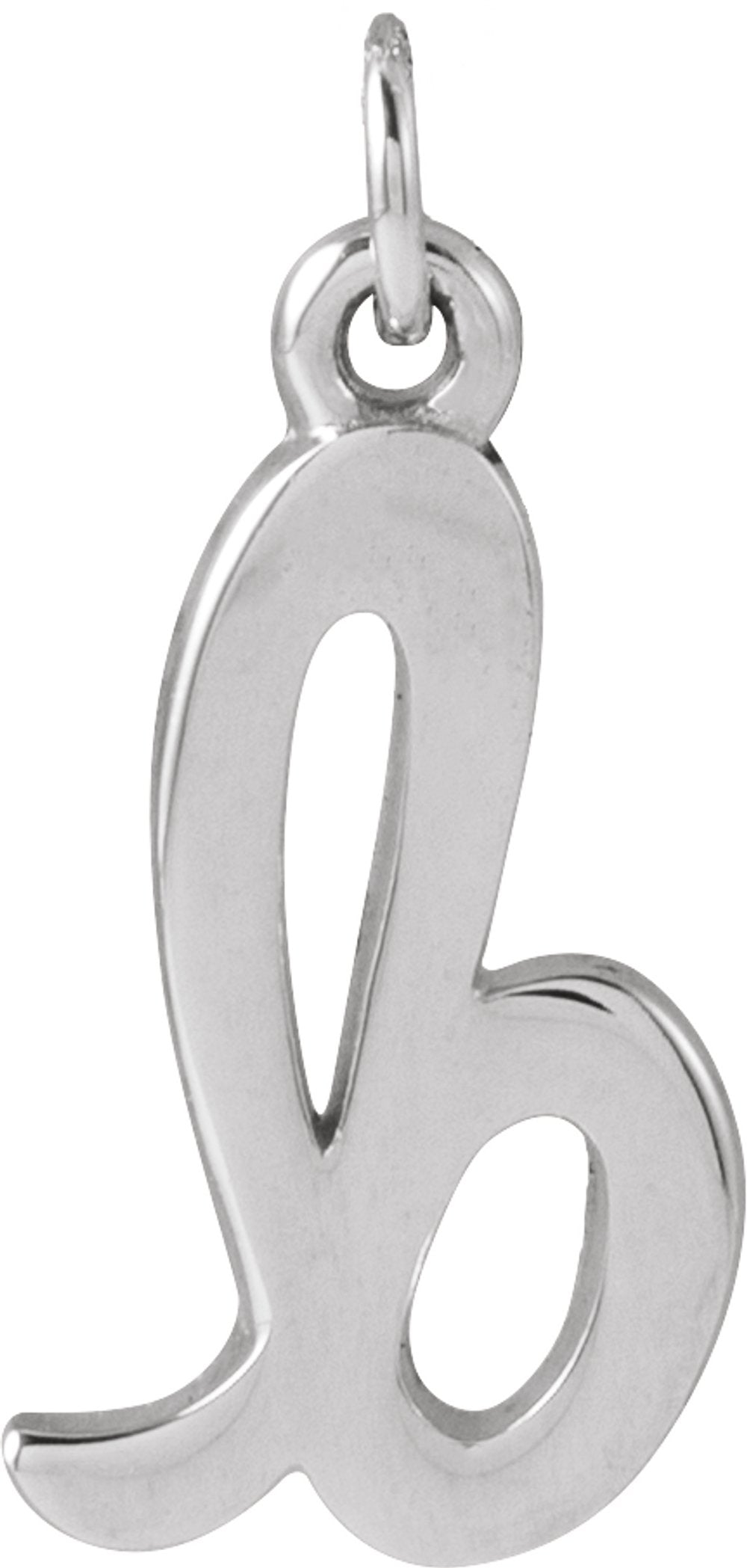 Sterling Silver Petite Initial B Pendant