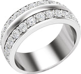 14K White 2 CTW Lab-Grown Diamond Band