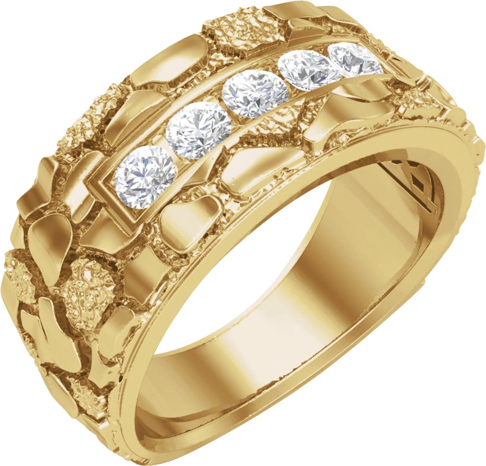 14K Yellow 1/2 CTW Lab-Grown Diamond Band