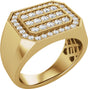 14K Yellow 9/10 CTW Lab-Grown Diamond Mens Band