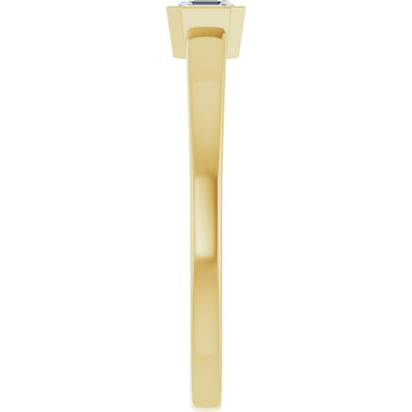 14K Yellow 1/4 CT Lab-Grown Diamond Ring