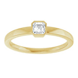 14K Yellow Gold 1/4 CT Natural Diamond Ring