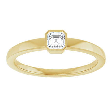 14K Yellow Gold 1/4 CT Natural Diamond Ring