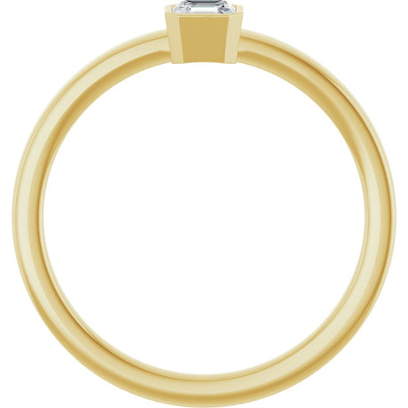 14K Yellow Gold 1/4 CT Natural Diamond Ring