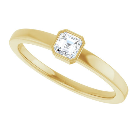 14K Yellow Gold 1/4 CT Natural Diamond Ring
