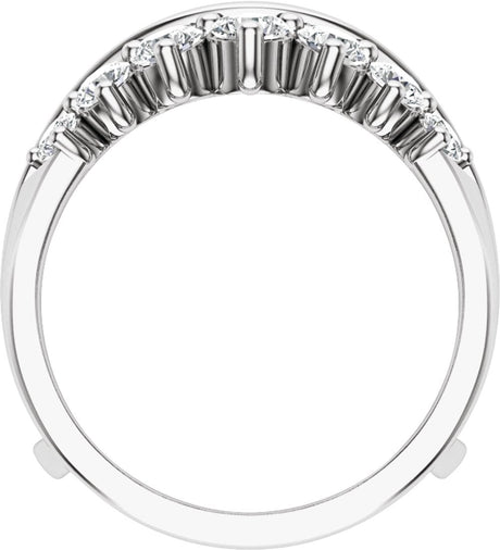 14K White 1 1/2 Lab-Grown Diamond Ring Guard