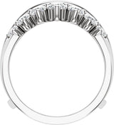 14K White 1 1/2 Lab-Grown Diamond Ring Guard