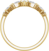 14K Yellow Gold 3/4 CTW Lab-Grown Diamond Contour Band