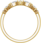 14K Yellow 3/4 CTW Lab-Grown Diamond Contour Band