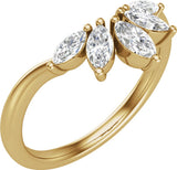 14K Yellow Gold 3/8 CTW Lab-Grown Diamond Contour Band