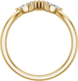 14K Yellow 3/8 CTW Lab-Grown Diamond Contour Band