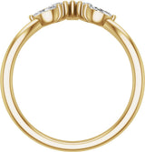 14K Yellow Gold 3/8 CTW Lab-Grown Diamond Contour Band