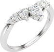 14K White 1/2 CTW Lab-Grown Diamond Contour Band