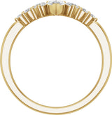 14K Yellow 1/2 CTW Lab-Grown Diamond Contour Band