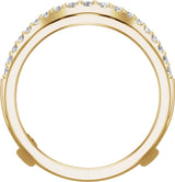 14K Yellow Gold 1/2 CTW Natural Diamond Ring Guard