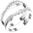 14K White Gold 1/2 CTW Natural Diamond Ring Guard