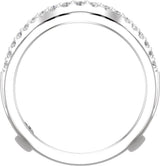 14K White Gold 1/2 CTW Natural Diamond Ring Guard