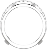 14K White 1/2 CTW Natural Diamond Ring Guard