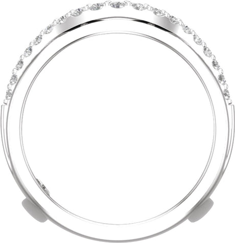 14K White Gold 1/2 CTW Natural Diamond Ring Guard