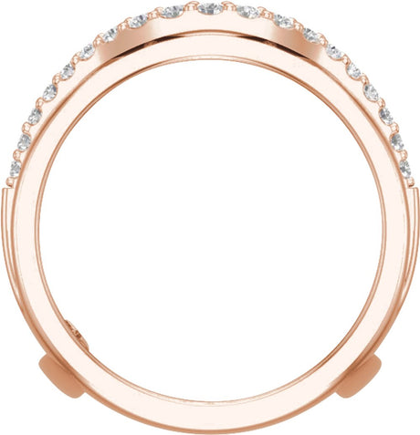 14K Rose 1/2 CTW Natural Diamond Ring Guard