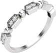 14K White Gold .08 CTW Natural Diamond Stackable Ring