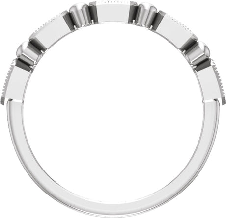 14K White Gold .08 CTW Natural Diamond Stackable Ring