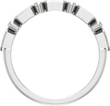 14K White Gold .08 CTW Natural Diamond Stackable Ring