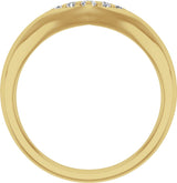 14K Yellow 1/6 CTW Natural Diamond Contour Band