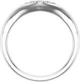 14K White 1/6 CTW Natural Diamond Contour Band