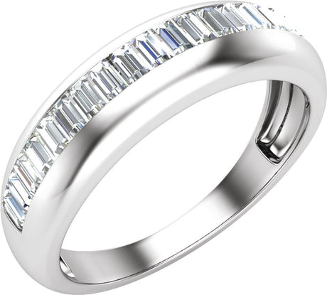 14K White Gold 1/2 CTW Natural Diamond Anniversary Band