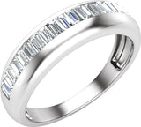 14K White Gold 1/2 CTW Natural Diamond Anniversary Band