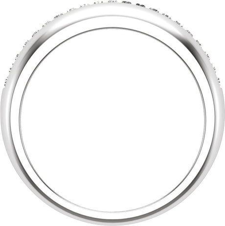 14K White Gold 1/2 CTW Natural Diamond Anniversary Band