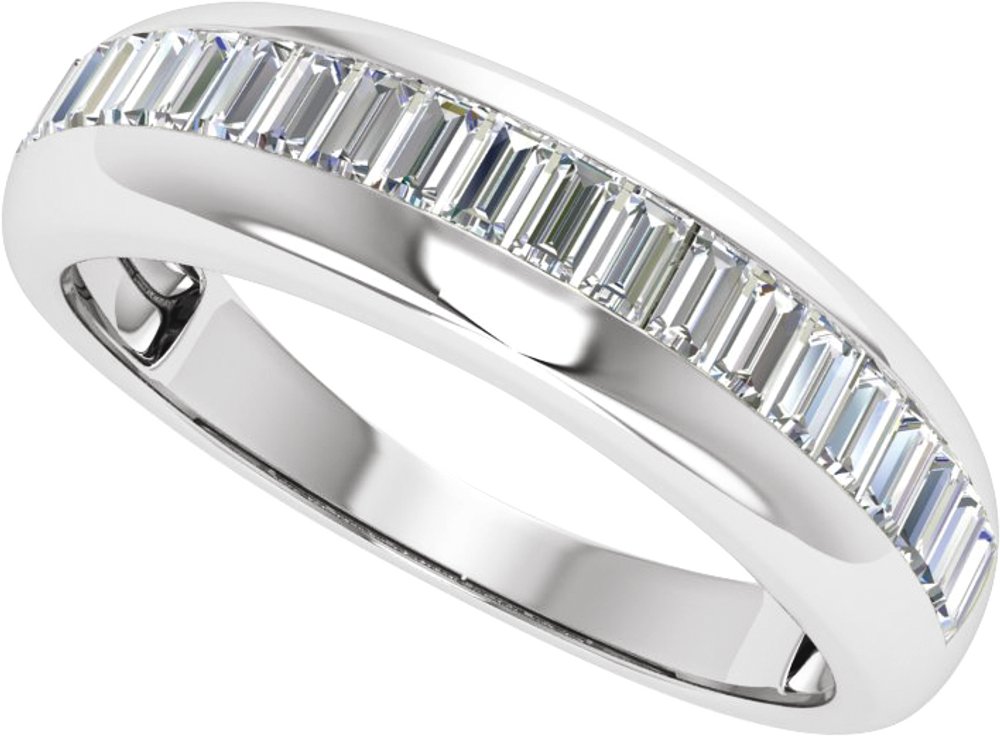 14K White Gold 1/2 CTW Natural Diamond Anniversary Band